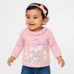 Luxury Pink Baby Girl T-Shirt – Soft Cotton Tee for 0-1 Year Baby